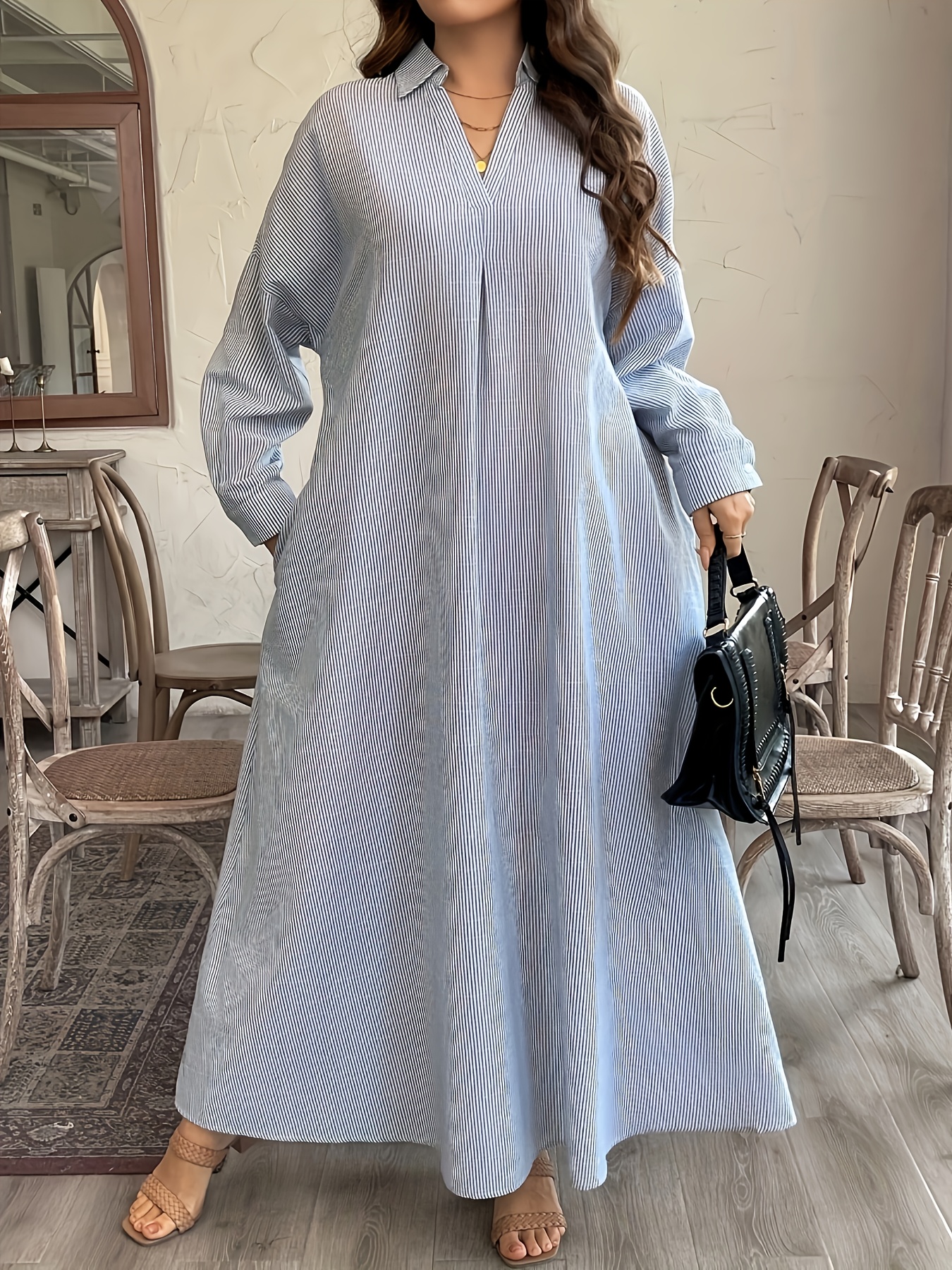 chinese dress ladies Torrey Striped Maxi Dress