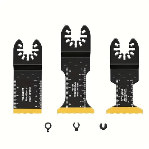 3pcs 20pcs universal titanium multitool blades for quick release with link adapters wood plastics and metal compatible with dewalt ryobi fein makita