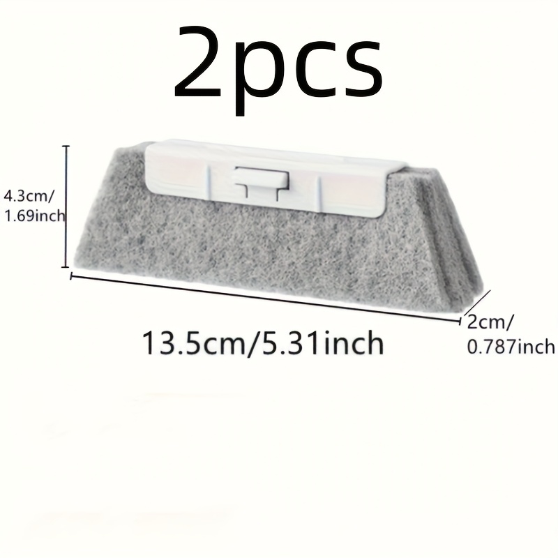 TEMU 2pcs Replacement Brush Head 2in 1 Window Slot Brush, With Multifunctional Detachable Brush Head Cleaning Brush, Used For Door And Window Slots
