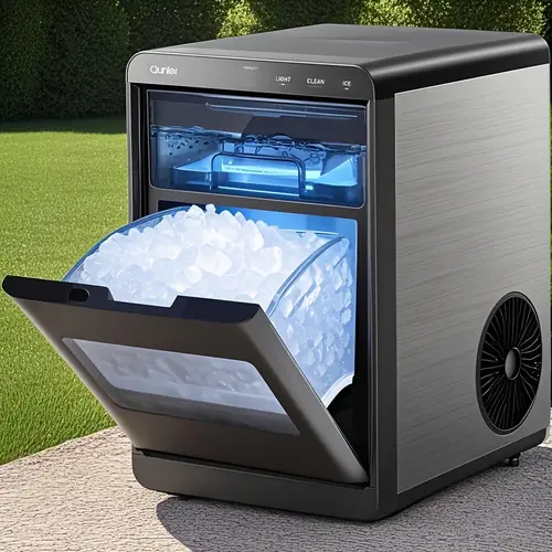 44lbs per day ice maker machine for outdoor chewable pebble ice machine with for outdoor cooking stainless steel black