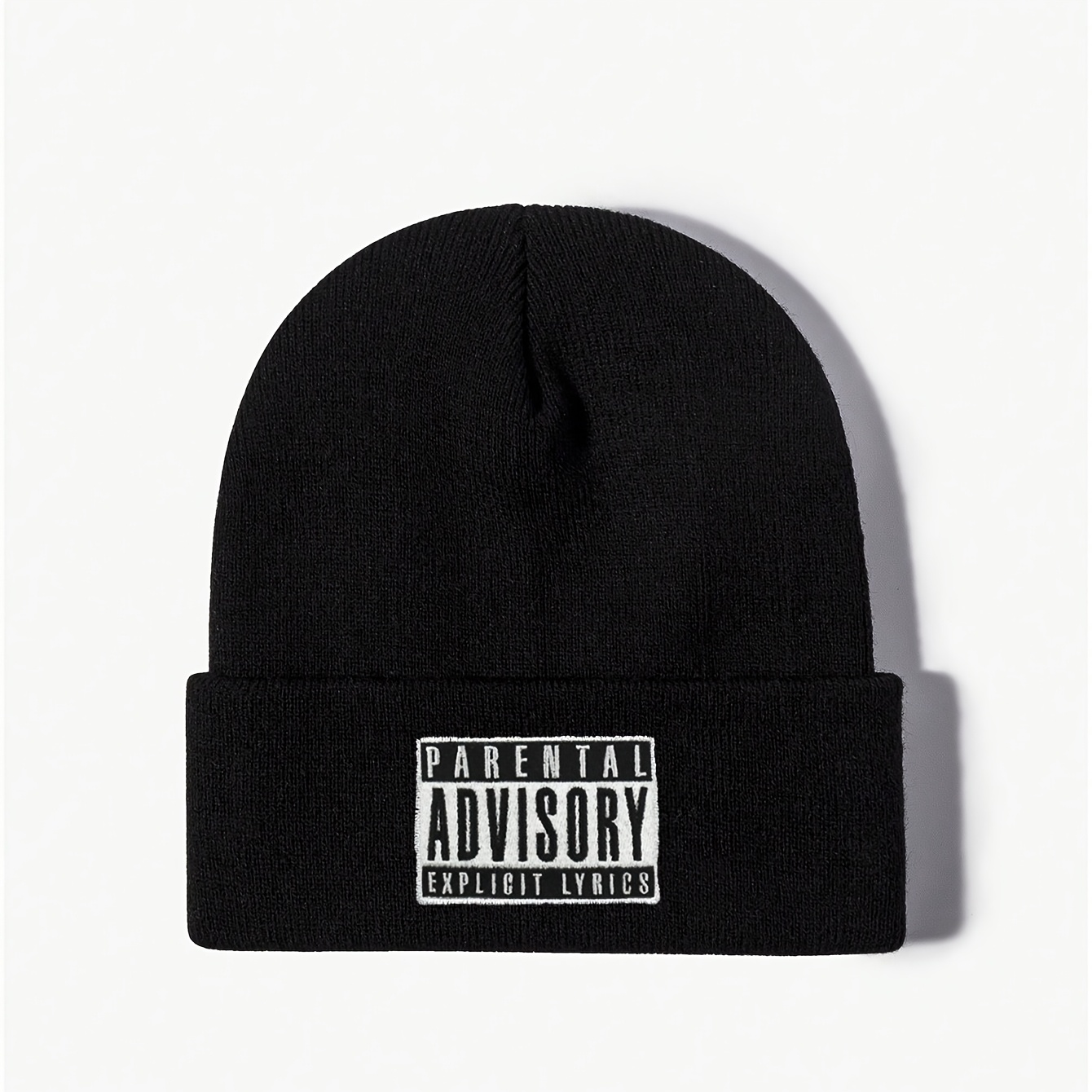 TEMU 1 Unisex Ski Hat, Y2k Style Embroidered "" Beanie, Outdoor Cold-weather Protection, Casual And Versatile Winter Warm Hat, Suitable For Daily