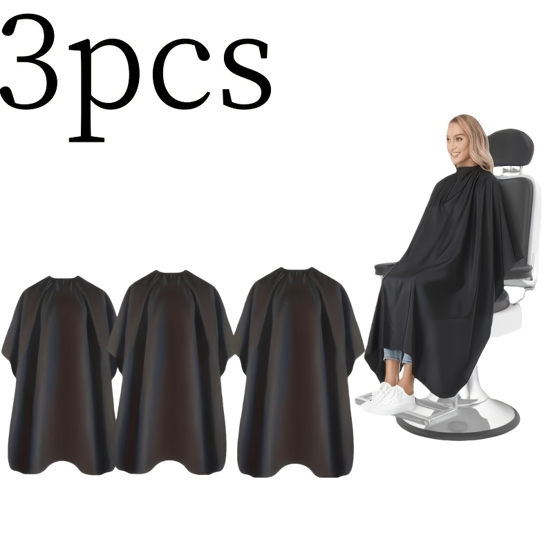 TEMU 3pcs-a High-end Luxury Professional Hairdressing Apron, Featuring An Adjustable Design, Durable And Easy-to-clean Fabric, Large Size For Beauty
