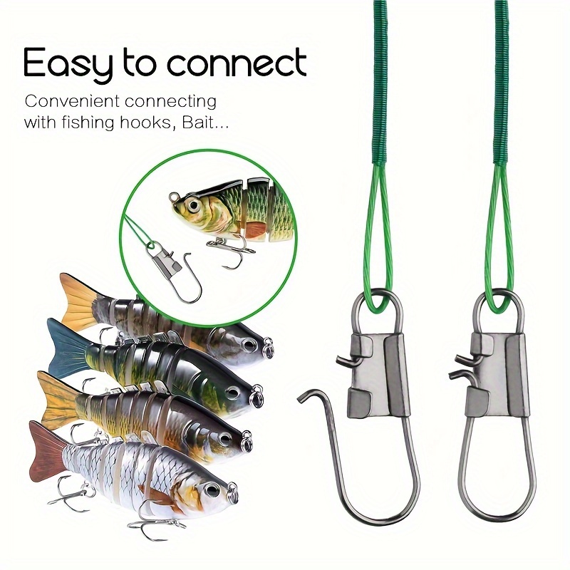 AMZfishing Lot De 4 Bas De Ligne Acier 7x7 25/40cm - Pêche Brochet Sandre Perche - Émerillons