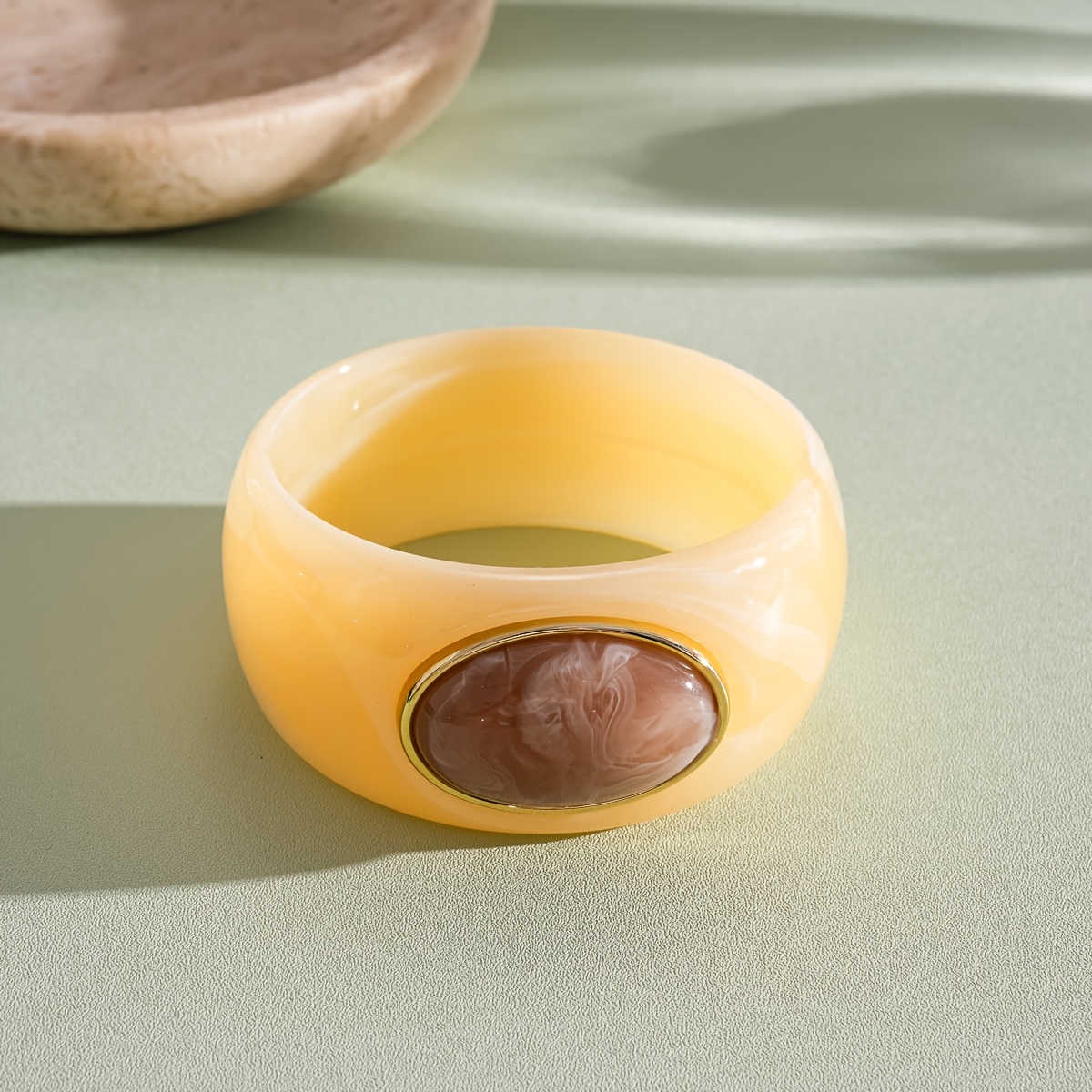 Women's Bohemian Geometric Cat-Eye Bangle, Stackable Design
