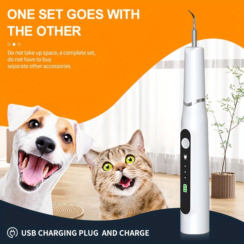 

Usb Rechargeable Pet Ultrasonic Tartar Calculus Tooth Cleaner, Electric Pet Tooth Cleaning Tools