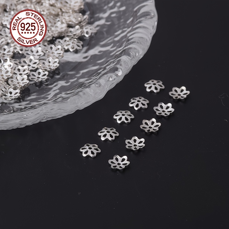 20pcs S925 Sterling Silver Spacer Bead Caps & Bead Spacer Additions