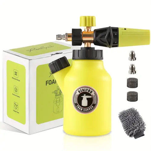 foam cannon up to 4500 psi foam cannon for pressure washer with 1 4 quick connector snow foam cannon with adjustable nozzle and 1l foam cannon bottle fits most car washing accessories