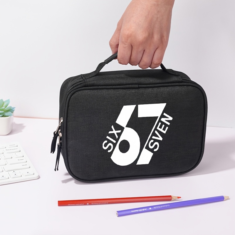 TEMU 1pc Large-capacity Multi-compartment Storage Bag, Suitable For Office Supplies, Travel, And School Essentialsâdurable And Portable, An For