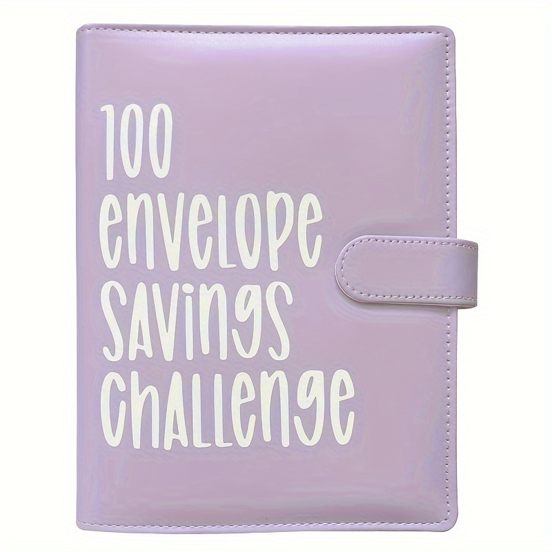 Carpeta de ahorro de dinero A5, 100 sobres, desafío para ahorrar dinero,  forma fácil y divertida de ahorrar $5.050, carpeta de ahorro de 52 semanas  - AliExpress