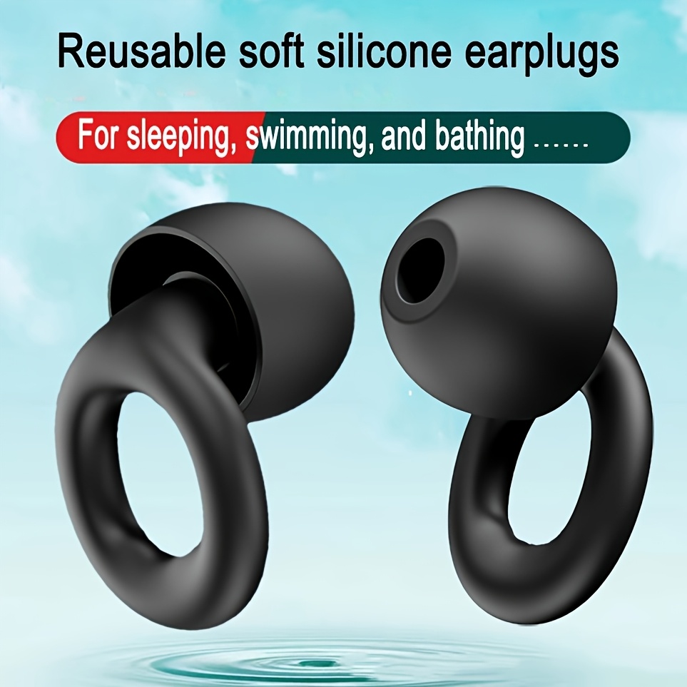 

Reusable Silicone Earplugs For Sleeping, Swimming & - Teens & Adults