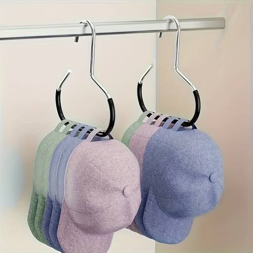 1 5pcs stainless steel hat hanger organizer non slip round ring closet hooks for hats socks scarves and saving storage solution for wardrobe organization hangers for clothes