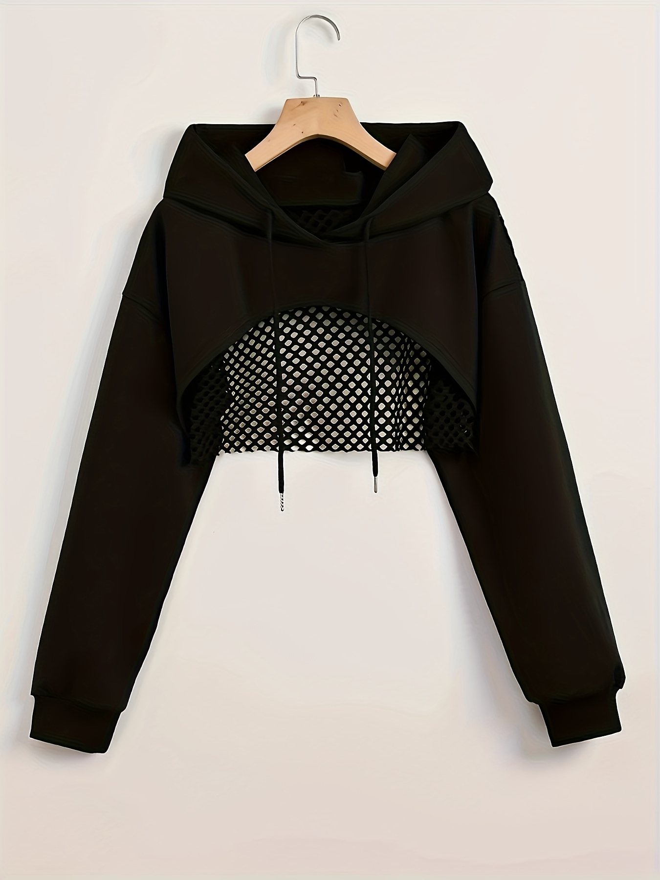 Women's Full Zip Crop Hoodie - Long Sleeve Cropped Sweatshirt Jacket With Hood, Fall Casual