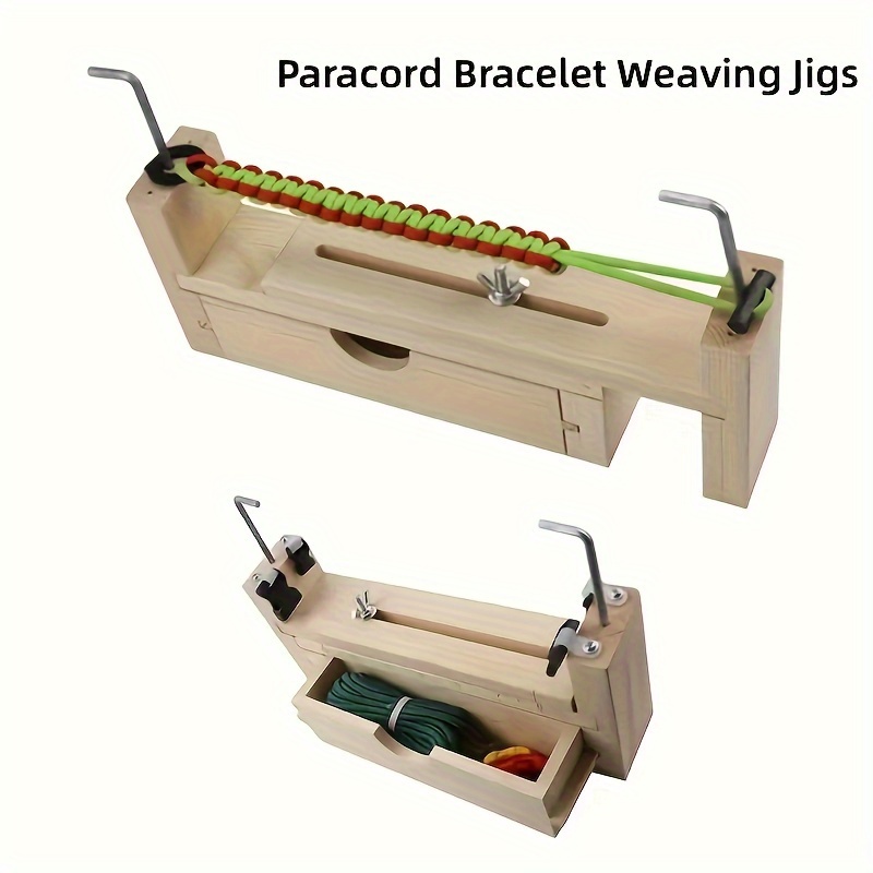 

Paracord Bracelet Maker Kit - Wood-plastic Composite Weaving Loom Jig Set With Buckles, Cord & Tools - Handmade Craft Jewelry Making Supplies, Diy Bracelet Weaving Frame, No Power Necessary