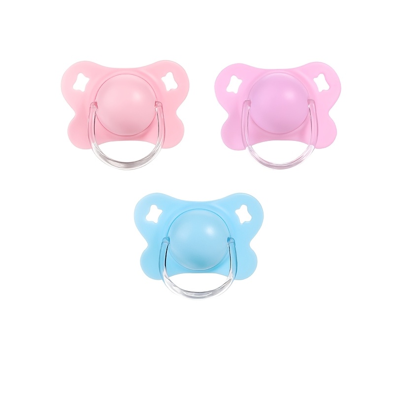   2pcs   silicone   soothing items with covers soft bpa free thumb shape soother for       blue details 1