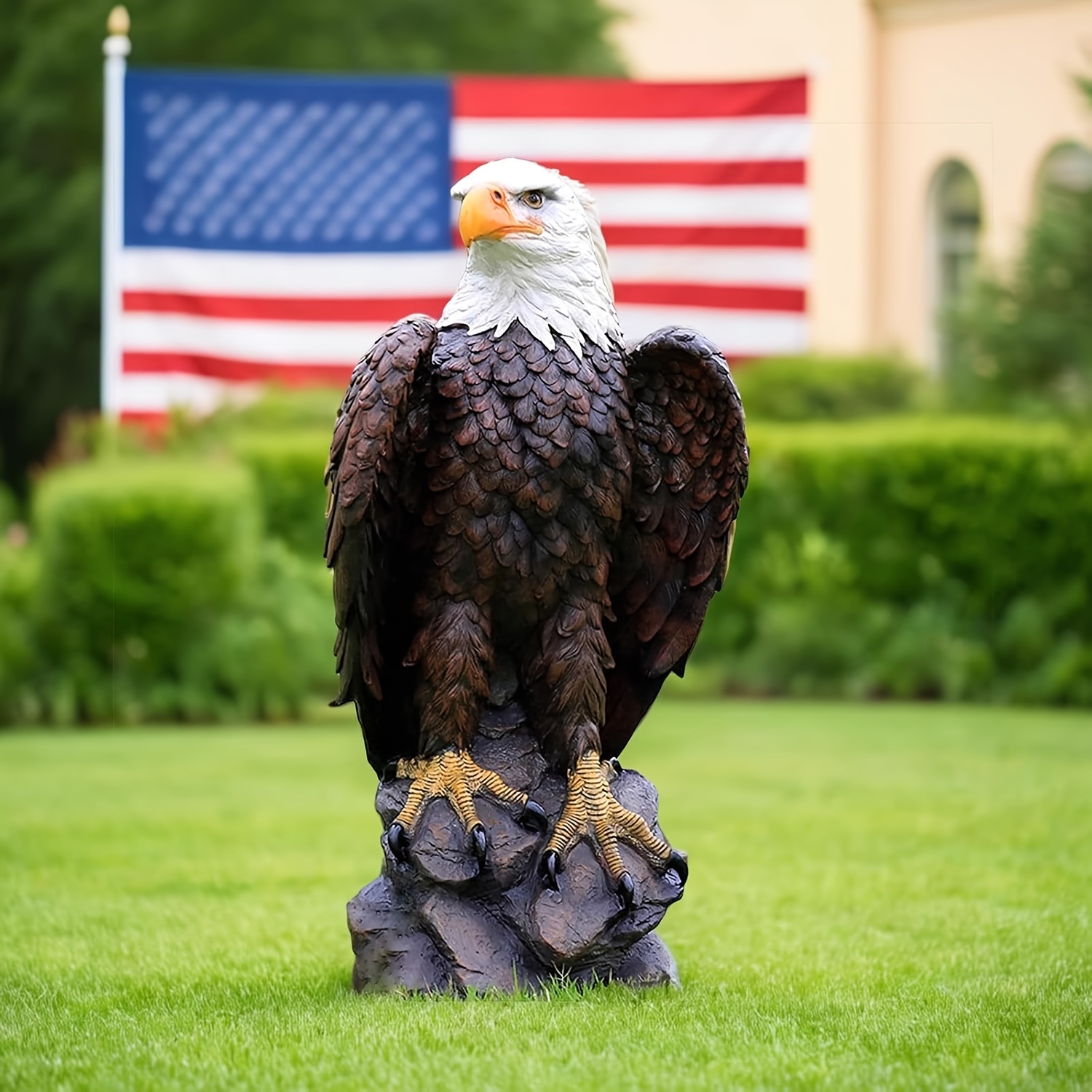 Bald Eagle Garden Statue 1