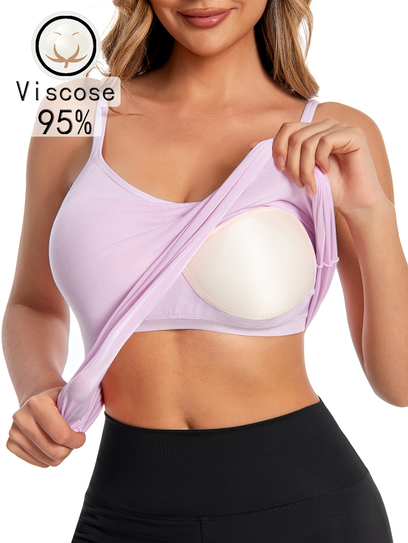 womens bra style vest with padding wearable underwear home casual   base layer vest nightwear