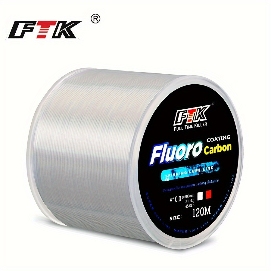 

Ftk 120m Fluorocarbon-coated Nylon Monofilament Fishing Line - Strong, Abrasion-resistant, And Virtually Invisible For Carp Fishing
