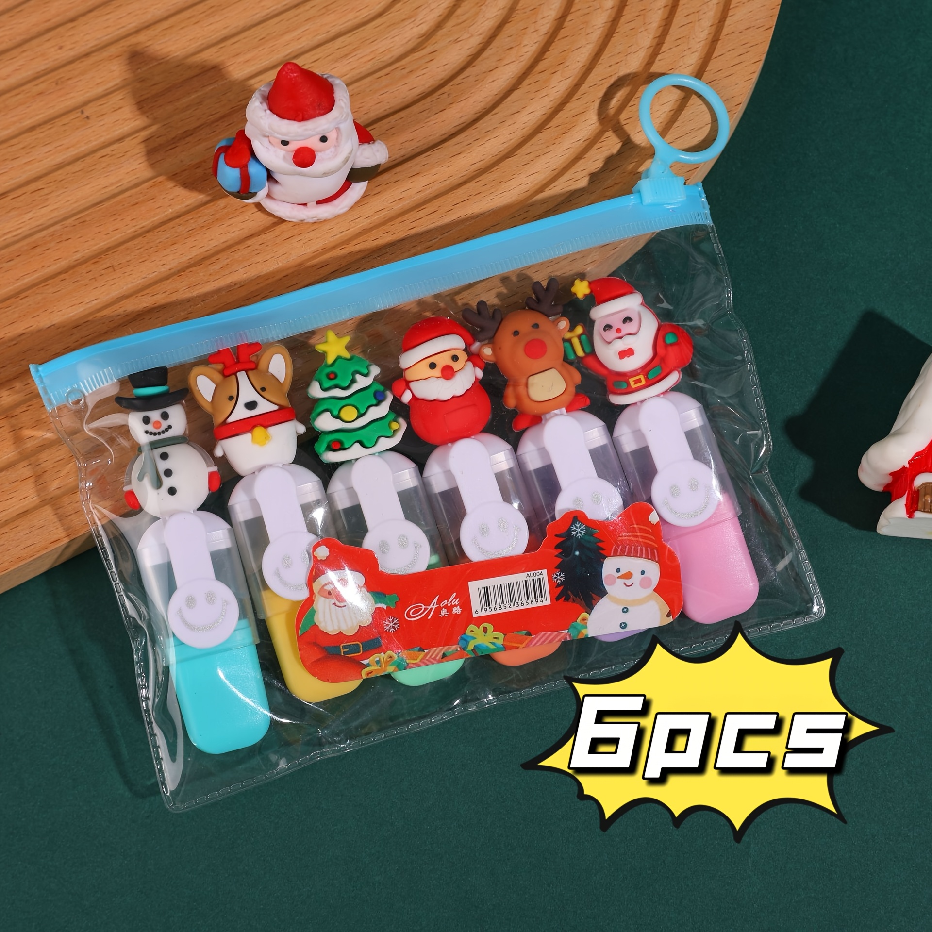 TEMU Lot de 6 surligneurs de Noël