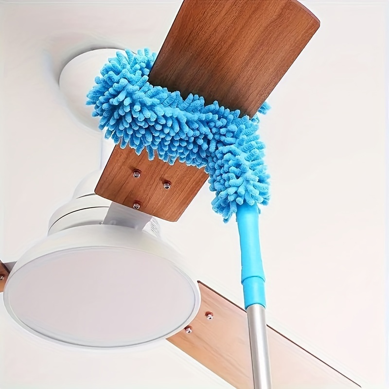 

1pc Highly Applicable Ceiling Fan Duster With Extension Pole - Washable And Removable, Suitable For High Ceilings, Furniture And Car Ceiling Fan Cleaner Ceiling Fan Blade Clean