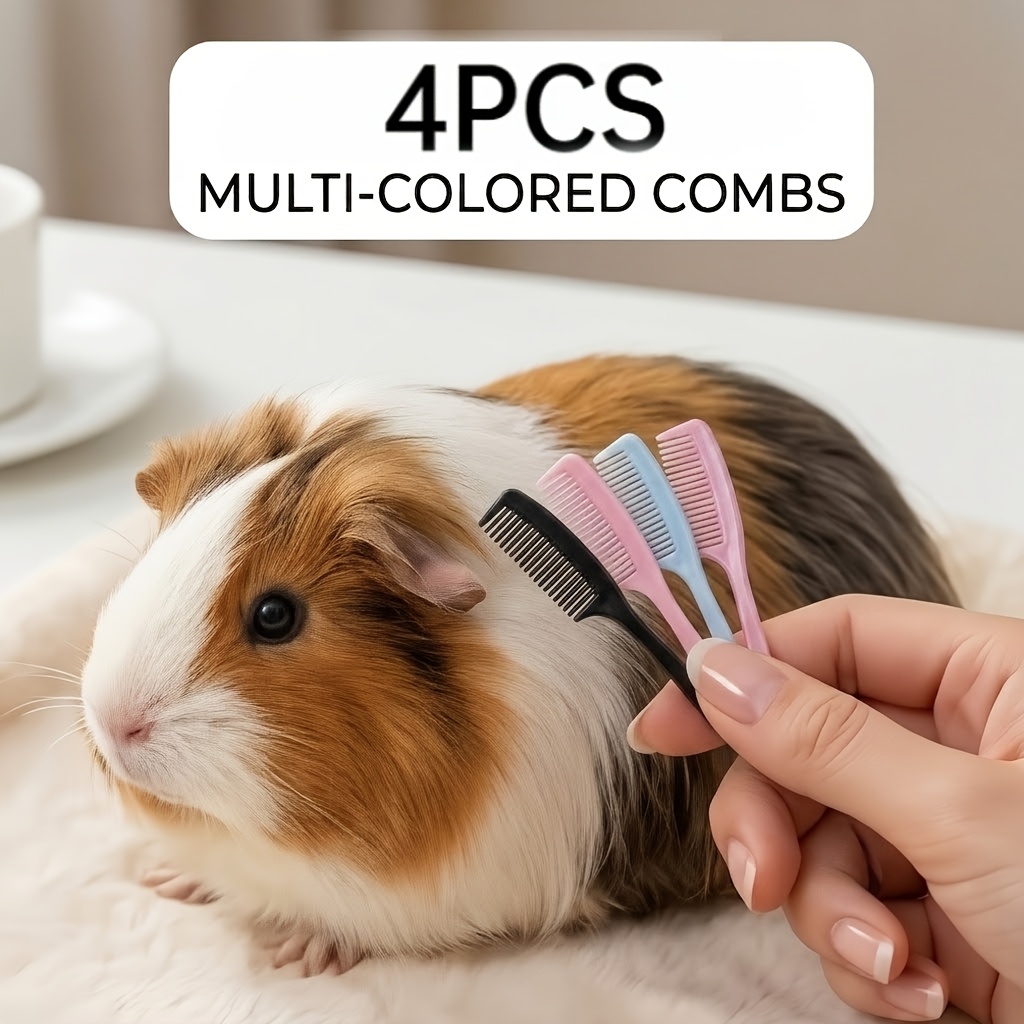 4pcs Mini Pet Grooming Comb Set for Small Animals