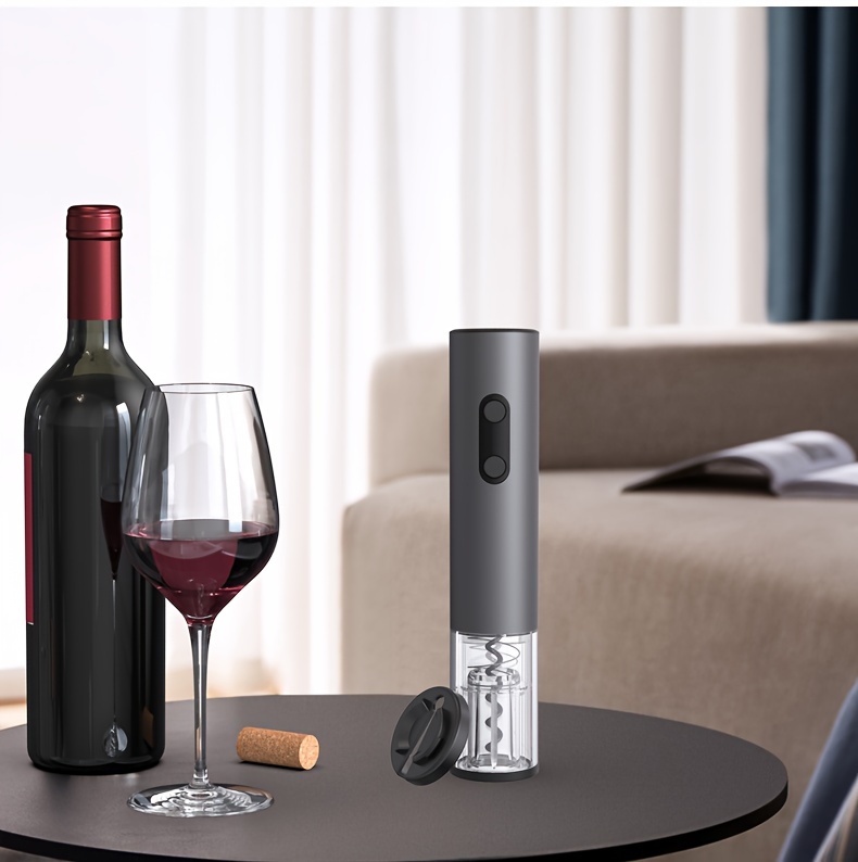 1pc battery powered electric wine opener automatic corkscrew with cutter kitchen supplies details 11