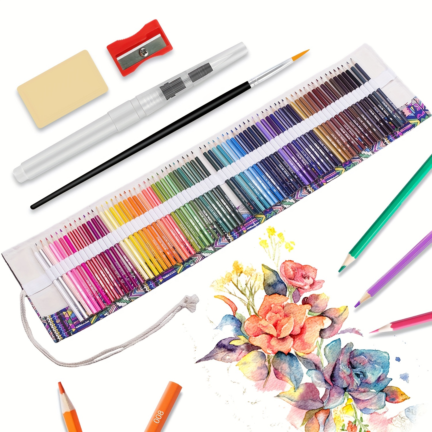 

Ccfoud 72 Color Watercolor Pencils With Sharpener, Paintbrush, Eraser, Watercolor Pencil Set, Artist Drawing Pencils, Sketching Pencils Art Supplies, Painting Coloring Pencil Set