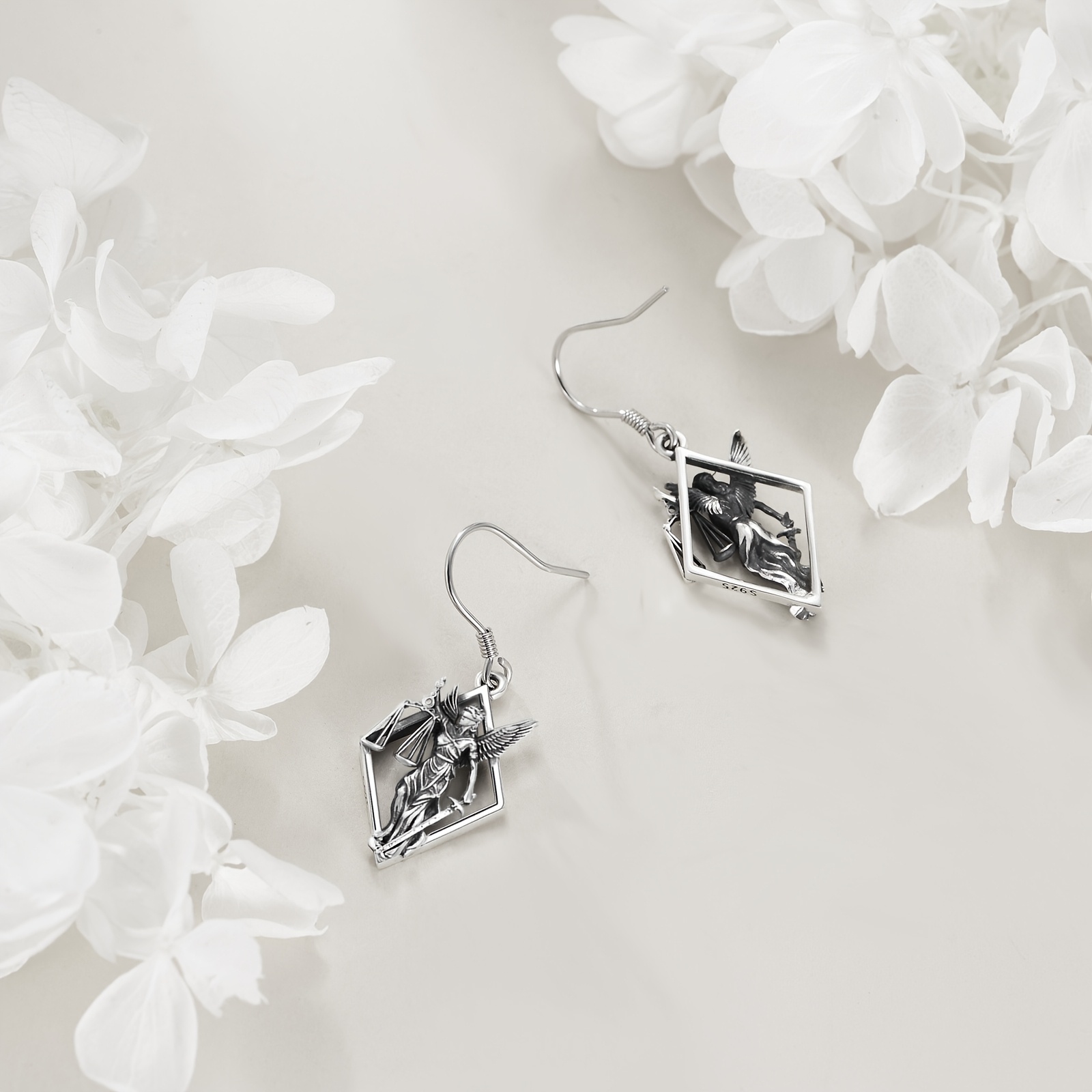 Women's 925 Sterling Silver Justice Dangle Earrings — Elegant Design
