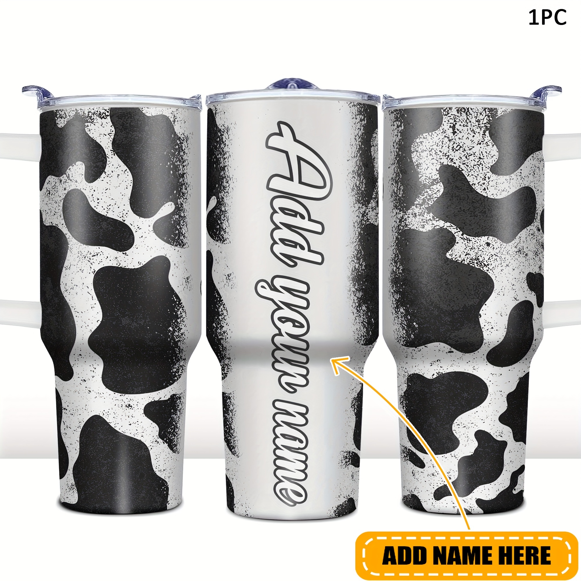 

Hsdiokl Custom 40oz - , Reusable Metal Mug With Cow - Travel & Gifts For Men, Women, Teachers, And Coworkers