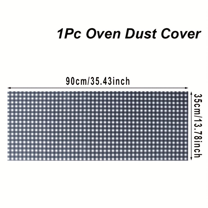 TEMU 1 pièce, Housse de pour Micro-ondes à Motif , 90*35 cm, Tissu Polyester Minimaliste Antidérapant pour Plaque de Cuisson, Couverture Décorative