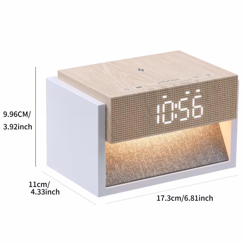 white noise night light with wireless charging smart alarm clock bedside lamp for bedroom birthday gift Product details 6