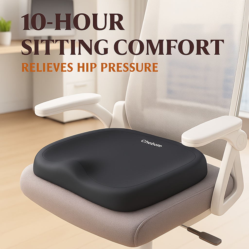 ergonomic memory foam seat cushion for prolonged sitting adjustable hip and lumbar support pad portable chair cushion for   and home use padded desk chair cushion   in 8 colors
