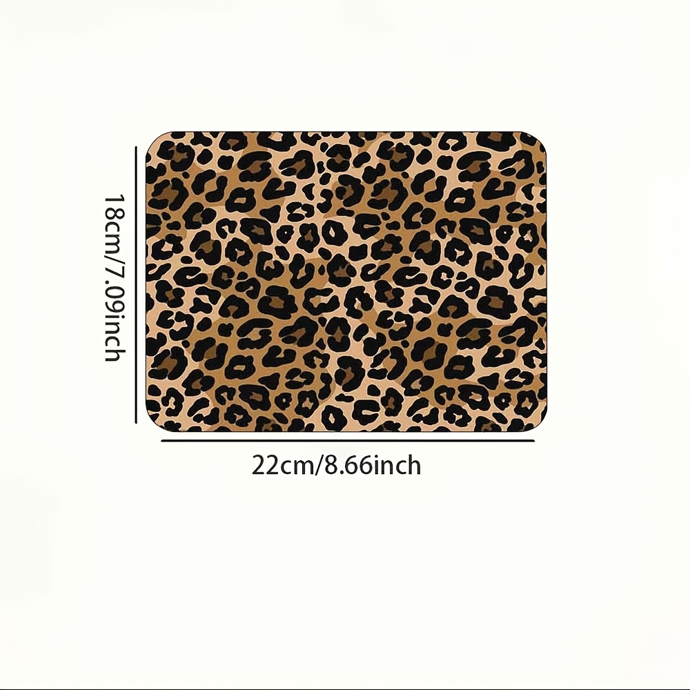 TEMU Leopard Print Mouse Pad, Texture Full Print Pattern, Rubber Non-slip Base, Small Size Office Laptop Desktop Mouse Pad