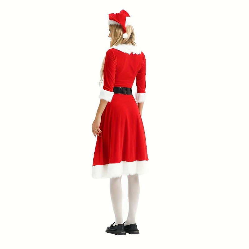 christmas dress with belt Toddler Christmas tree dress with collar and belt, Dotted festive baby girl frock, Holiday costume, 1st Birthday party outfit
