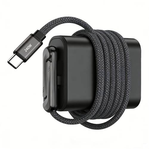 240w super fast charging 2 in 1 cable bracket power output charging wire with bracket suitable for gaming travel compatible for type compact portable charger for smartphones tablets electronics black