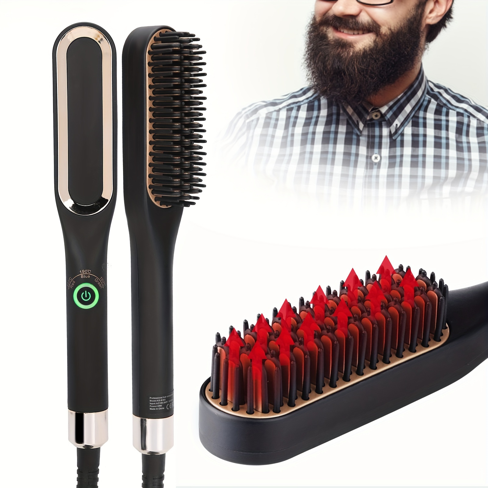 

Straightening - Comb , Multifunctional Straightener For Men