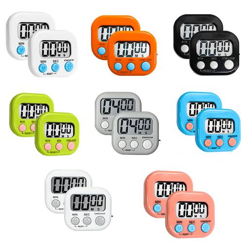 2pcs multifunctional electronic timers precise countdown reminders baking cooking study tool to hands precise electronic timer kitchen baking sports fitness multi scene essential time management tool