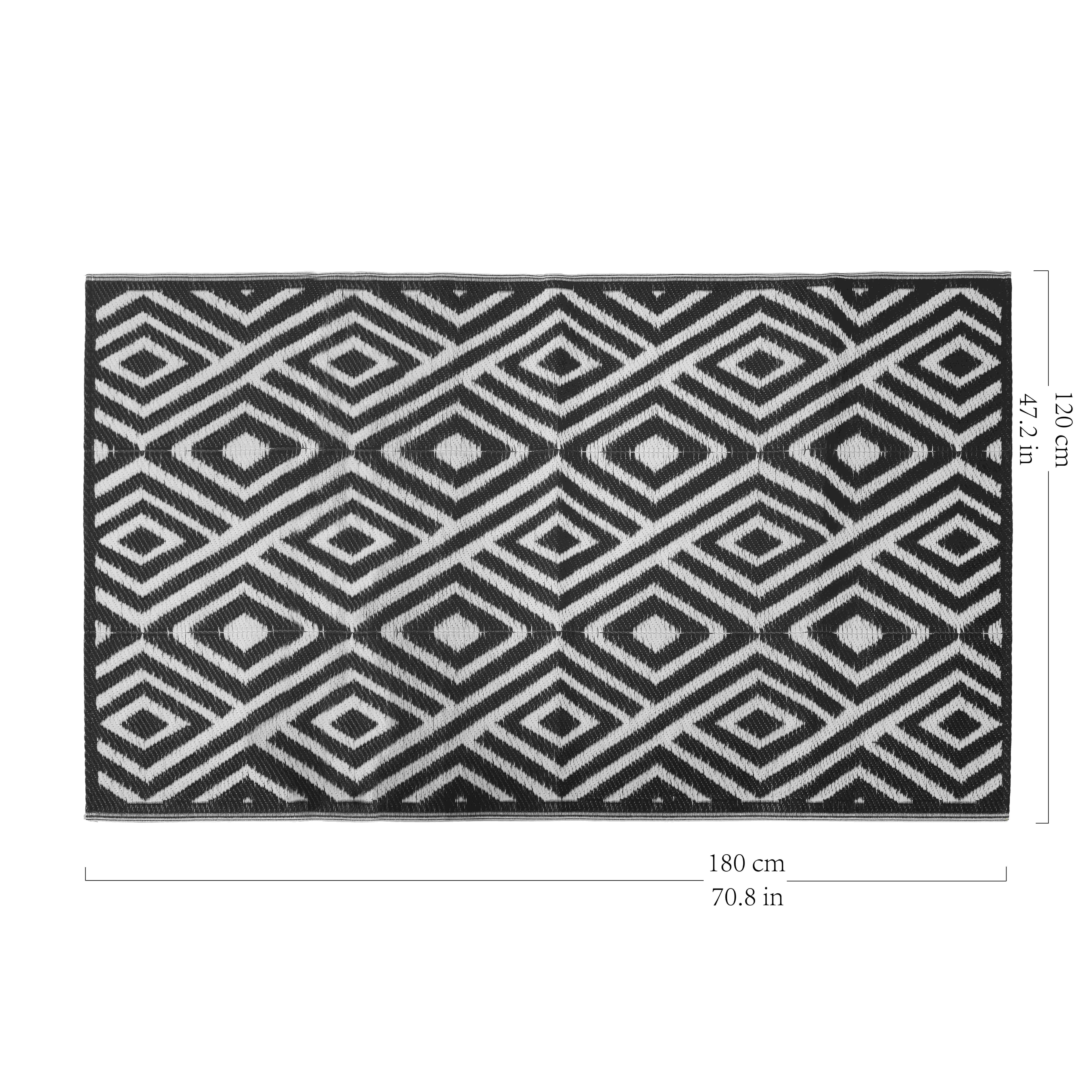 TEMU 1 pieza, tapete reversible para exteriores, uso en exteriores, de polipropileno, plegable con diseño de cara, para patios de autocaravanas,