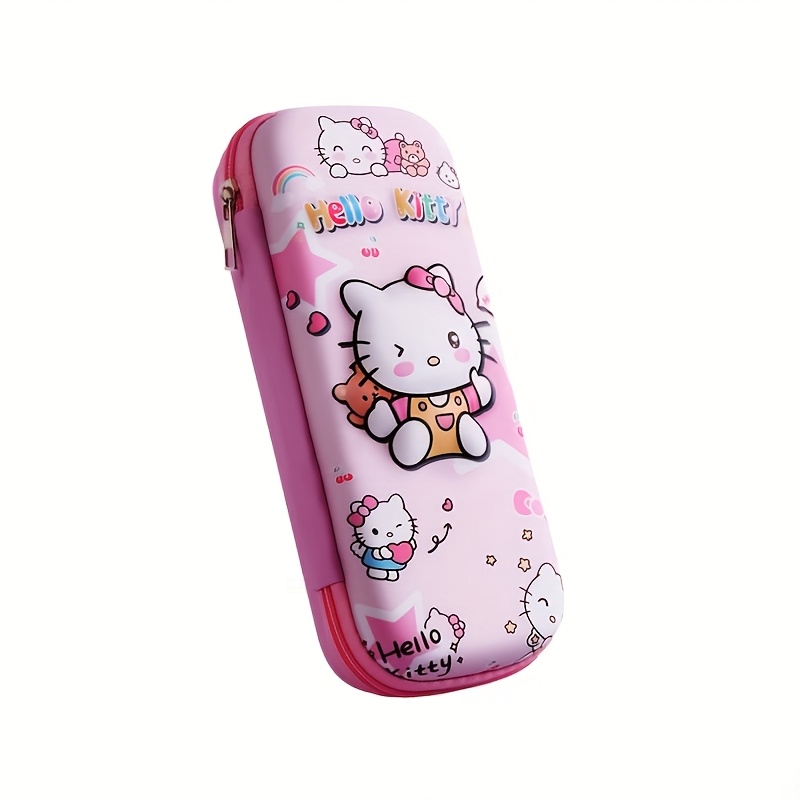 E-shop Sanrio Federmäppchen, Extra großes Fassungsvermögen, Schüler-Schreibwaren-Organizer, Niedliche Cartoon-Mehrschichtige Federtasche