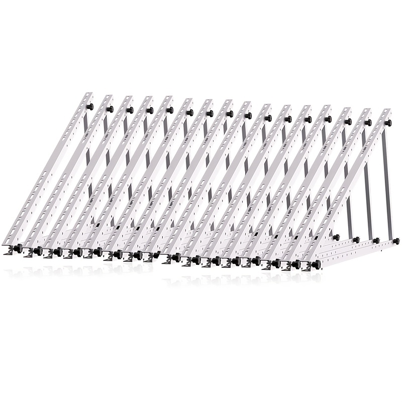 TEMU 4pcs/8pcs/16pcs Support de montage inclinable réglable pour panneau solaire, 2 ensembles de 45 pouces pour toits de panneaux solaires de 200W à