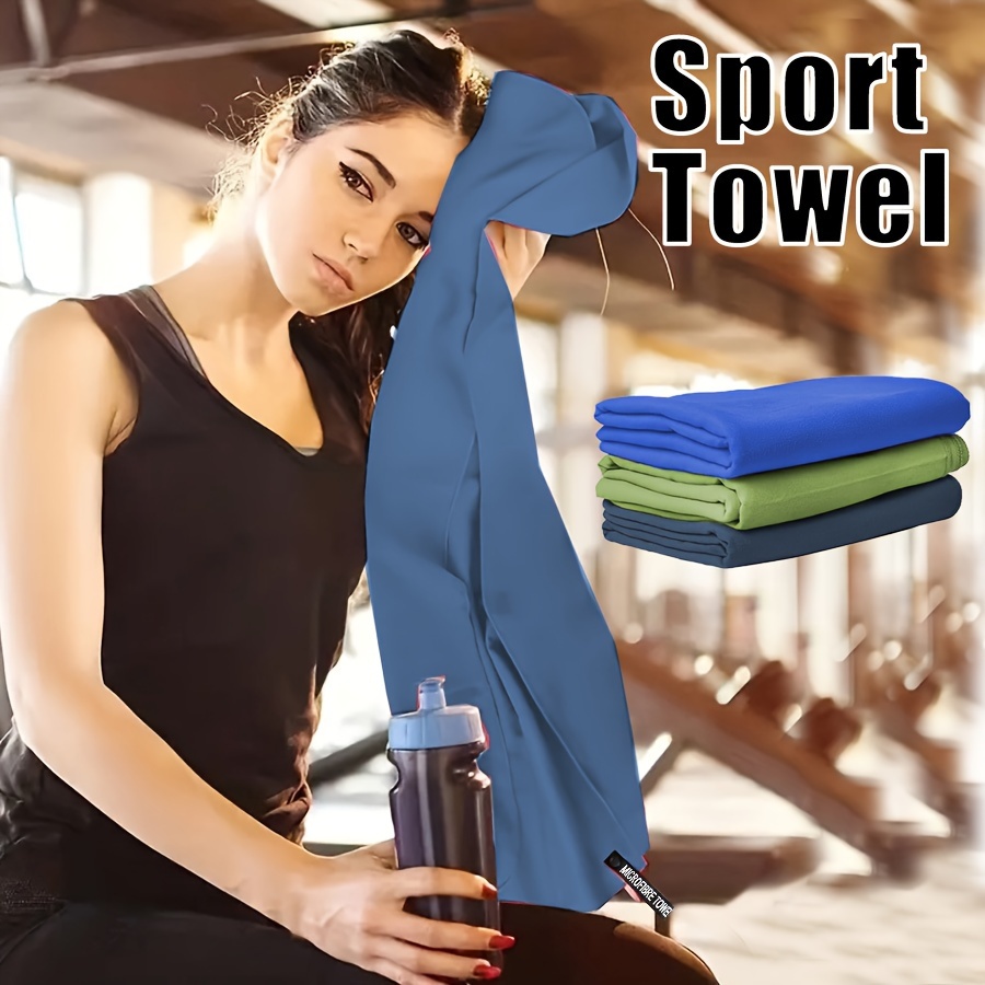 

3pcs Microfiber Towels - Quick Dry, Lightweight & Absorbent For Sports, Camping, Yoga, Swimming & Travel - Green