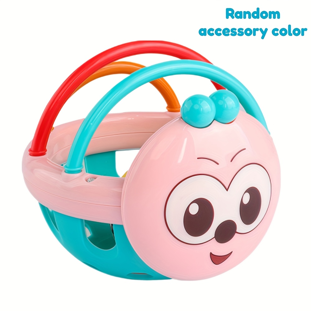 Image of 0-3 Year Old Baby Ringbell - Handheld Vibration Sensory Toy With Colorful Cartoon Faces, Grip Strength Trainer And Baby Thanksgiving Gift, Visual Stimulation For Babies, Design, Easy To Handle