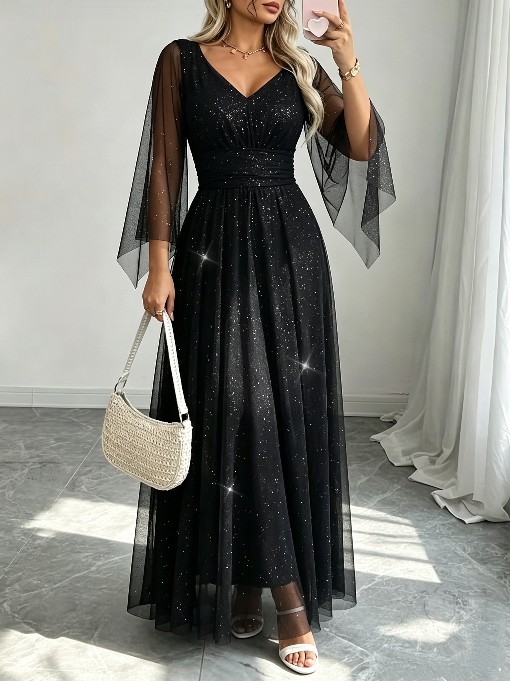 women black tie dresses sold on Temu United States