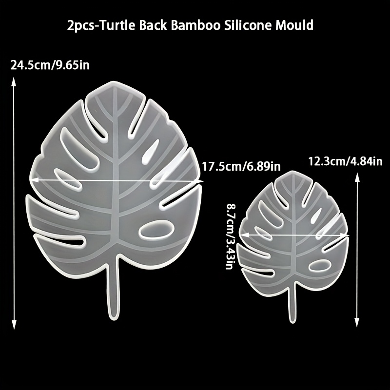 Image of Set Of 2 Turtle Back Silicone Molds For Cement Jewelry Storage, Resin Molds For Jewelry, Clay Molds For Home Table Decor