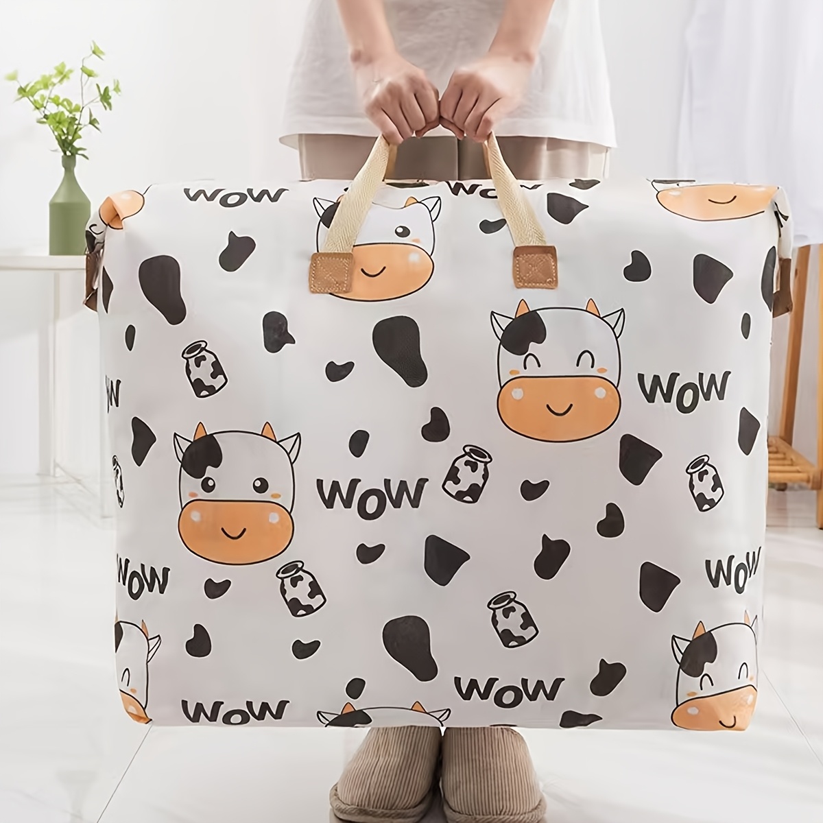 E-shop 1 Große, feuchtigkeitsbeständige Aufbewahrungstasche - Multifunktionaler Organizer für Steppdecken und Kleidung für Zuhause und Outdoor, robuste