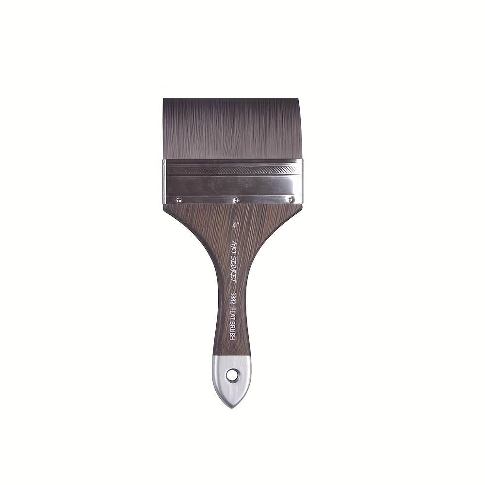 E-shop Artsecret . Mehrzweck-Pinsel, ideal für Aquarell-, Acryl- Ölmalerei, Bambusgriff, flacher Zeichenpinsel aus synthetischem Haar,
