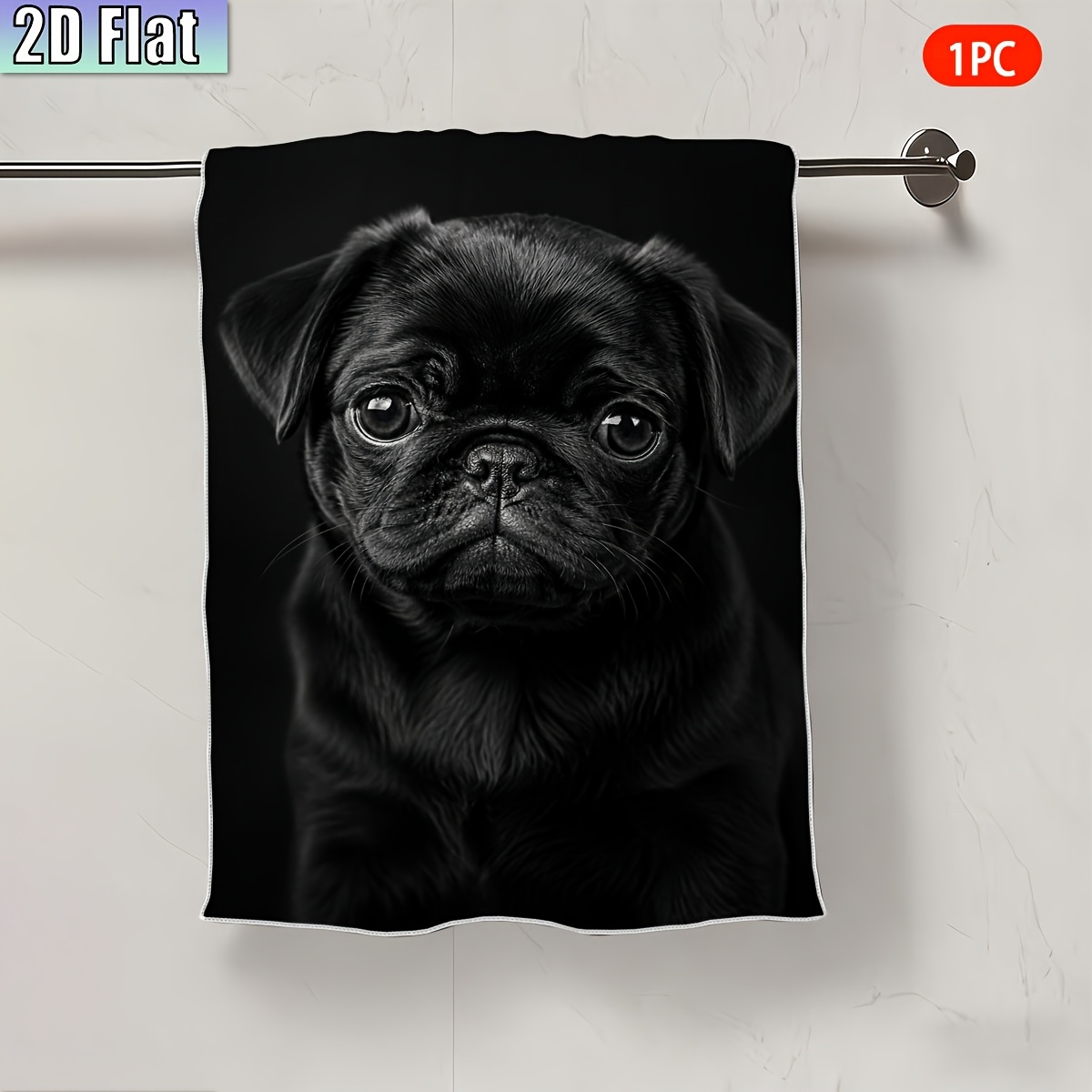 TEMU 2d Flat - 2d Flat - 2d Flat, 1pc, Face Towels, , Themed Towels, Face Washing, , Bathroom Decor, Dishwashing, Suitable For Kitchen, Gym, Hand