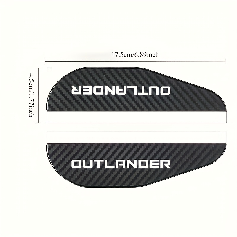 2pcs Car Rearview Mirror Rain Cover, Carbon Fiber Texture, Easy To Stick Design, Suitable For
