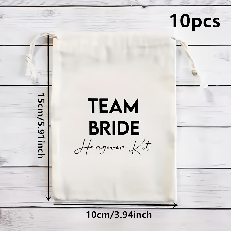 Image of Gift For Her/him Set Of 10 Hangover Survival Bags, Perfect As Gifts For Bridesmaids At A Bridal Shower Or Wedding Decorations