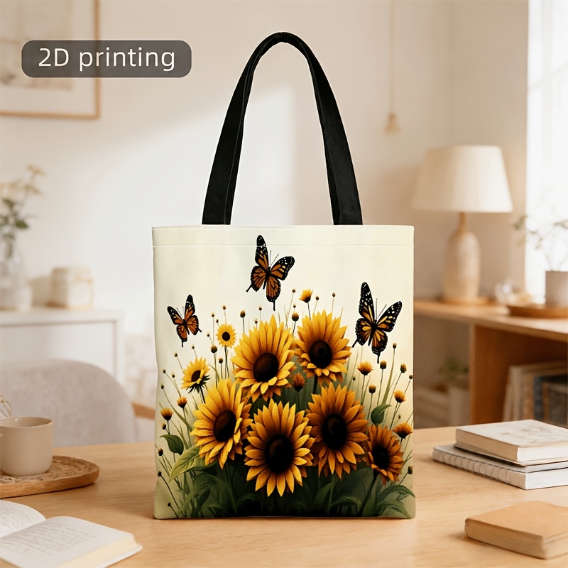 TEMU 1 pièce de sac à bandoulière et sac à main pour hommes et femmes, sac à bandoulière imprimé 2D et papillon, unisexe pour les quotidiens et les