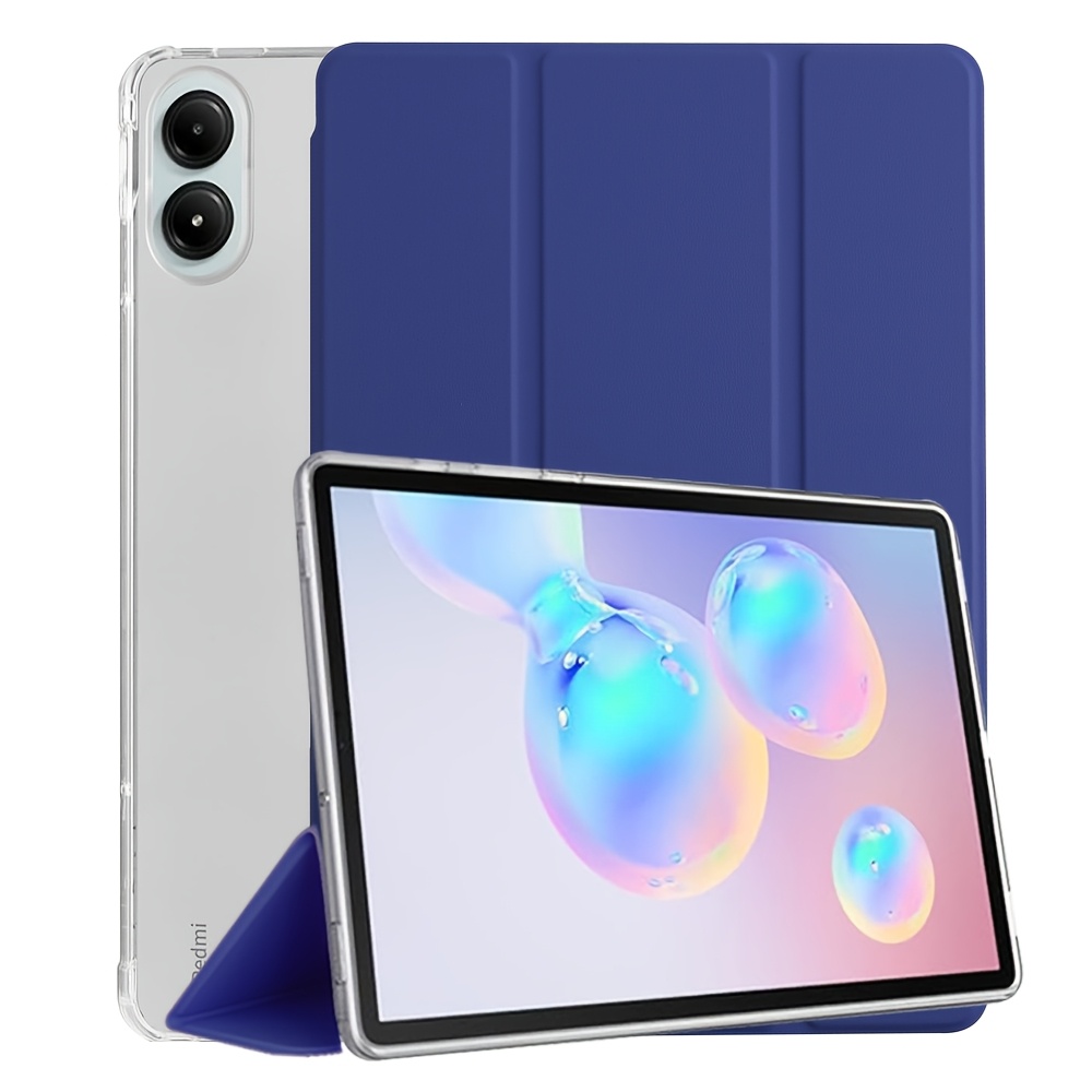 

For Xiaomi Pad Pro 12.1 Inch 2024, 3-fold Protective Case With Soft Tpu Back, Ultra-thin Portable Full-coverage Anti-fall Tablet Pc Protective Case With 3-fold Stand